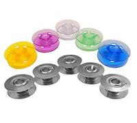 ZickZackNaehmaschine Farbige Bunte & Transparente Kunststoffspulen und Metall Spulen für Pfaff hobbymatic 800, 801, 802, 803, 806, 807, 808, 809, 10 St.