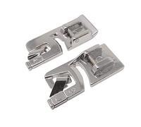 ZickZackNaehmaschine Rollsaumfuß Rollsäumer Nähfuß (Set) 4 mm + 6 mm für Veritas, Toyota, Janome, Silvercrest, Juki, W 6, Brother, Carina, AEG, Medion, Quigg, Singer, Privileg