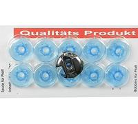 Spulenkapsel Kapsel 6 mm und 10 blaue Kunststoff Spulen für Pfaff Nähmaschine mit Umlaufgreifer