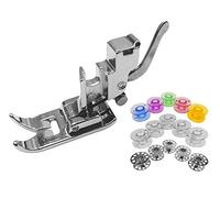 ZickZackNaehmaschine Zick Zack Fuß Standardfuß + Nähfußhalter + 15 Spulen Bunte/farbige Transparente Metall für Elna Nähmaschinen