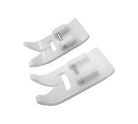 ZickZackNaehmaschine ZickZackFuß Antihaftfuß Gleitfuß (7 mm und 5 mm Stichbreite) für Brother, Elna, AEG, Carina, Veritas, Singer, W6, Meister u.v.m. 2St.