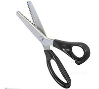 Zickzackschere mit Wellenschliff, Edelstahl, professionelle Zick-Zack-Schere, Stoff-Dekorierschere (10 mm)