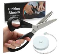 Zickzackschere Stoff, 23cm Schere, Stoffschere Zickzack Scharf Schneiderschere Edelstahl Bastelschere Erwachsene Zackenschere Schneiderschere Stoffschere Profi (Serrated 5mm)