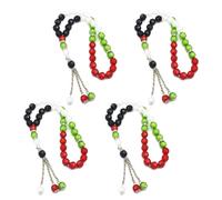ZIDDAR 2/4 Stück Palästina-Flaggen-Farben, katholischer Gebets-Rosenkranz, Acrylperlen, religiöser Schmuck, katholischer Gebets-Rosenkranz, Eine Größe, Wie beschrieben