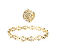 ZIDDAR Ausziehbarer 2-in-1-Schmuck für Paare, Ringe, Herren, Edelstahl, Gold-color, Wie beschrieben, Wie beschrieben