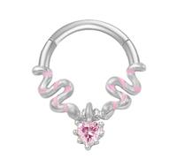 ZIDDAR Modischer Kristall-Nasenpiercing, Silberfarben, Septum-Schmuck, Edelstahl-Zubehör für Ohr-Helixe, Knorpel, Kristall-Nase, Eine Größe, Wie beschrieben, Wie beschrieben