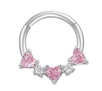 ZIDDAR Modischer Kristall-Nasenpiercing, Silberfarben, Septum-Schmuck, Edelstahl-Zubehör für Ohr-Helixe, Knorpel, Kristall-Nase, Eine Größe, Wie beschrieben, Wie beschrieben