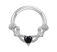 ZIDDAR Nasenpiercing Kristall Mode Silber Farbe Edelstahl Aufsatz Ohr Helix Knorpel Kristall Nase, Einheitsgröße, Wie beschrieben, Wie beschrieben