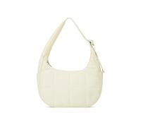 Zidoley Kleine Puffer Tasche Damen, Mini Tote Bag Gesteppte Tasche mit Verstellbarem Riemen, Baumwolle Quilted Stepptasche mit Vielen Fächern, Moon Bag für Arbeit Reise Shopping Schule (Weiß)