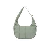 Zidoley Kleine Puffer Tasche Damen, Mini Tote Bag Gesteppte Tasche mit Verstellbarem Riemen, Baumwolle Quilted Stepptasche mit Vielen Fächern, Moon Bag für Arbeit Reise Shopping Schule (Grün)