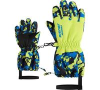 Skihandschuhe ZIENER "LEVIO-Z AS glove mini", Kinder, Gr. 3, camo persian blau, Obermaterial: 100% Polyester; Innenhand: 100% Polyester; Futter: 100% Polyester; Wattierung: 100% Polyester (recycelt), 