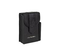 Zigarettenetui aus Leder mit Feuerzeughalter LUIGI BENETTON Farbe schwarz