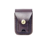 Zigarettenetui aus Leder, Zigarettenschachtel mit magnetischer Metallschnalle, Feuerzeug-Geldbörse, tolles Vintage-Geschenk for Vatertag Reibungslose Bedienung(Bruin)