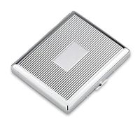 Zigarettenetui "Hamburg" (8,5x10,5 cm) | Doppelseitig | Silber Plated versilbert | Edles Geschenk mit Box