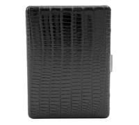 Zigarettenetui Pearl Metall Leder schwarz Eidechse 100mm-9er - 04980-10