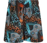 Badeshorts ZIGZAG "Soda", Kinder, Gr. 140, EURO-Größen, orange (blau, orange), Elasthan, Polyamid, mehrfarbig, Badehosen Badeshorts, im stylischen Print-Design (68945768-140) blau, orange