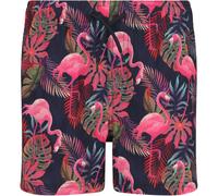 Badeshorts ZIGZAG "Soda", Kinder, Gr. 140, EURO-Größen, schwarz (pink, schwarz), Elasthan, Polyamid, mehrfarbig, Badehosen Badeshorts, im stylischen Print-Design (79610349-140) pink, schwarz