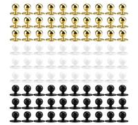 ZIJANG Kochjackenknöpfe 90 Stück Set, Kugelknöpfe in Gold, Weiß & Schwarz für Berufskleidung, Hochwertige Knöpfe für Kochjacken, Küchenuniformen und Arbeitskleidung