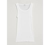 Zimmerli of Switzerland Ribbed Mercerized Cotton Tank Top White Weiß S