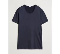 Zimmerli of Switzerland Sea Island Cotton Crew Neck T-shirt Navy Blau M