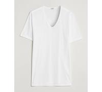 Zimmerli T-Shirt Herren V-Ausschnitt Baumwolle weiß, XXL