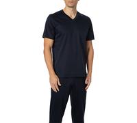 Zimmerli T-Shirt Herren V-Ausschnitt Jersey-Baumwolle blau, M