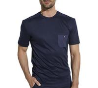 Zimmerli T-Shirt Herren Rundhals Baumwolle blau, XL