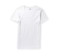 Zimmerli T-Shirt Herren V-Ausschnitt Baumwolle weiß, XL