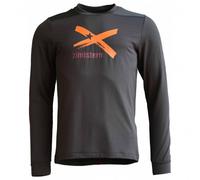 Zimtstern - Crewz Shirt L/S - Fleecepullover, Gr. S, grau/schwarz (PirateBlack)