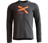 Zimtstern - Crewz Shirt L/S - Fleecepullover, Gr. L, grau/schwarz (PirateBlack)