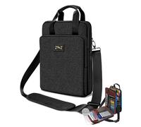 ZINZ Laptop Schultertasche 12,3-13 Zoll Hülle, Erweiterbare Handtasche mit Wertsachenfach, Kompatibel mit MacBook Neo/Air/Pro 13", iPad 12,9"/13"/11", Wasserabweisend & Stoßfest，Schwarz