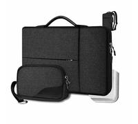 ZINZ Laptoptasche 15.6-17 Zoll, schlanker Rucksack mit Riemen und kleiner Tasche, kompatibel mit MacBook HP Dell Lenovo Asus Acer MSI und den meisten 15 15.6 16 17 Zoll Notebooks, Schwarz