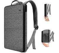 ZINZ Schlanker & Erweiterbarer Laptop-Rucksack 15 15,6 16 Zoll,G01BK01 | Kompatibel mit MacBook Pro 16"/15", Dell XPS 15/16 & Den Meisten 15-16" Notebooks, Wasserabweisender Tagesrucksack