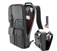 ZINZ Schlanker & Erweiterbarer Laptop Rucksack 15,6 Zoll Business Rucksack, Anti Diebstahl Reisen Rucksack für Wasserdichte Notebook Tagesrucksack Schulrucksack Herren Damen,Dunkelgrau