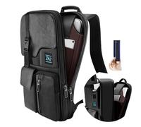 ZINZ Schlanker & Erweiterbarer Laptop Rucksack 15,6 Zoll Business Rucksack, Anti Diebstahl Reisen Rucksack für Wasserdichte Notebook Tagesrucksack Schulrucksack Herren Damen,Schwarz