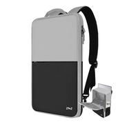 ZINZ Schlanker, erweiterbarer Laptop-Rucksack, 43,2 cm (17 Zoll), Reise- und Business-Rucksack, wasserabweisend, Tagesrucksack, Bücherrucksack für die meisten 17-Zoll-Notebooks, Schwarzgrau, 17"