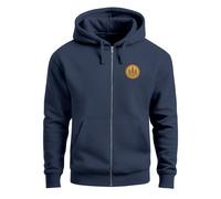 Zip Hoodie Herren Outdoor Motiv Bäume Sweatjacke mit Kapuze Logoprint Fashion Streetstyle - Bäume Badge navy XS