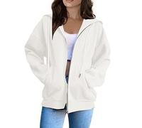 Zip Hoodie y2k Schwarze Damen Sweatjacke Pullover mit reißverschluss gefütterte Sweatjacke Sweatjacke Damen Sommer Jacke mit Kapuze Tunic Hoodie Pullover Pulli y2k schwarzer Kapuzenpulli Damen