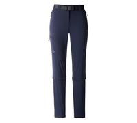 Zip-off-Hose LPO "Da-Zip-Off-Hose - Coralie", Damen, Gr. 40 (M), Normalgrößen, blau (graystone), Web, 92% Nylon.8% Elasthan, regular fit knöchellang, Hosen, Komfortbund (25250736-40) graystone