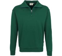 HAKRO 451 Comfort Fit Troyer dunkelgrün, Einfarbig