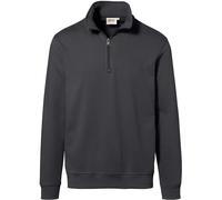 HAKRO Comfort Fit Sweatshirt Zipkarbon, Einfarbig