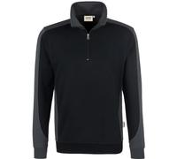 Hakro Zip-Sweatshirt Contrast Performance - schwarz L