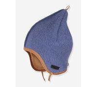 Zipfelmütze Mädchen PURE PURE by Bauer aus Merinowolle graublau Gr. 53 cm