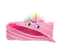 ZIPIT Einhorn Federmäppchen für Mädchen, Großes Mäppchen für die Schule, Monster-Etui, Rosa
