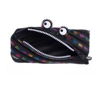 ZIPIT Monster Pencil Case for Kids | Pencil Pouch for School College and Office | Pencil Bag for Boys & Girls Black & Rainbow