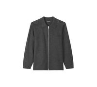 Zipped Over-Shirt with breast pocket DARK GREY MELANGE L DARK GREY MELANGE