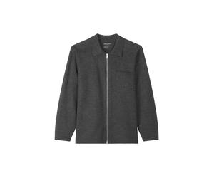 Zipped Over-Shirt with breast pocket DARK GREY MELANGE S DARK GREY MELANGE