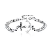 ZIPPICE Jesus Kreuz Armband 925 Sterling Silber Crucifix Anker Armbänder Jesus Kreuz Armband Amulett Schmuck Geschenk für Damen Herren Frauen Männer