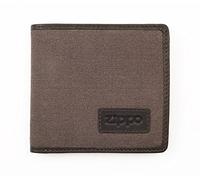 Zippo Geldbörse - Leder, Leinen - Braun, Mokka - Portemonnaie für Damen und Herren - Portmonee mit Münzfach - Ideal für Karten und Scheine
