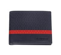 Zippo Geldbörse - Leder - Marine-Blau - Portemonnaie für Damen und Herren - Portmonee mit RFID-Schutz - Sportliches Design mit rotem Akzent - Ideal für Karten und Scheine